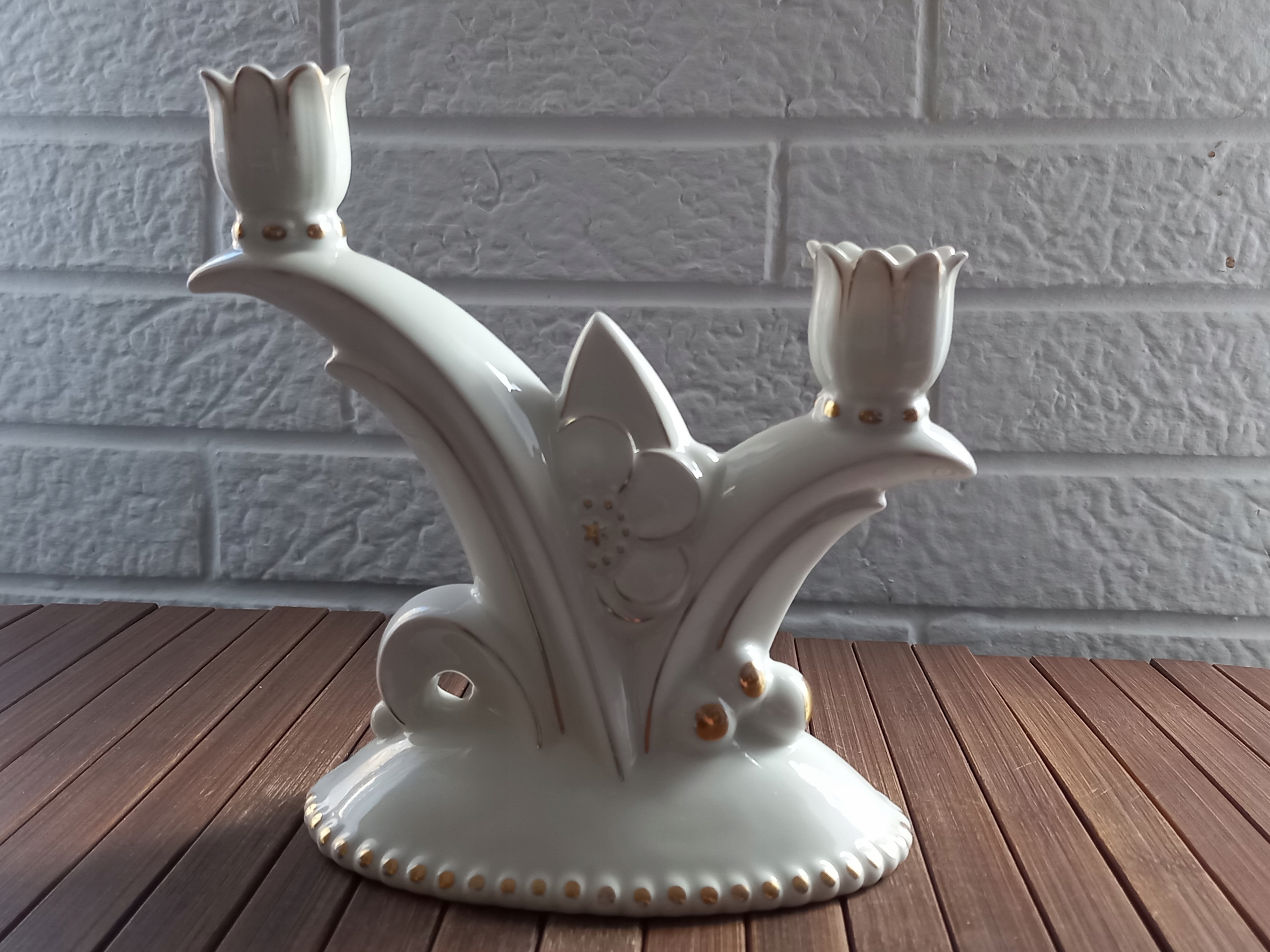 Porcelanowy swiecznik. Vintage