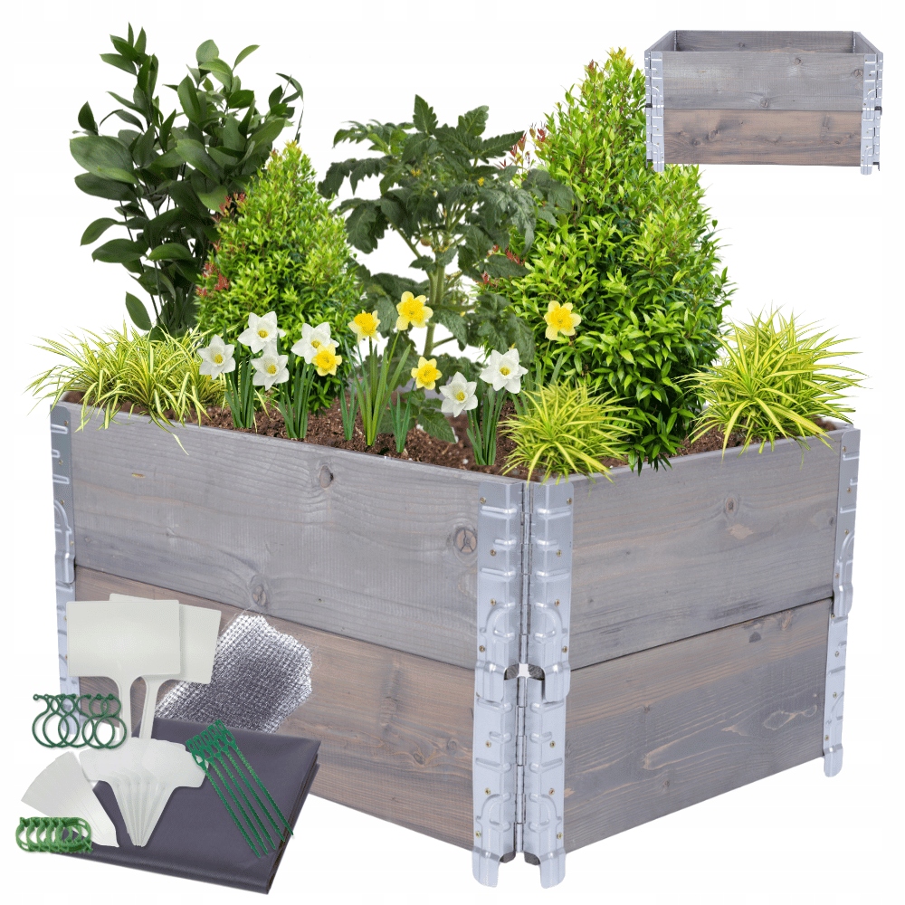 Vyvýšený kaskádový záhon s regulací pařeniště bylinkový záhon impregnace 40x60x80