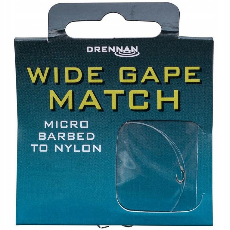 Drennan Wide Gape Match Haczyki Z Przyponem 35cm Rozmiar 18 0,12mm
