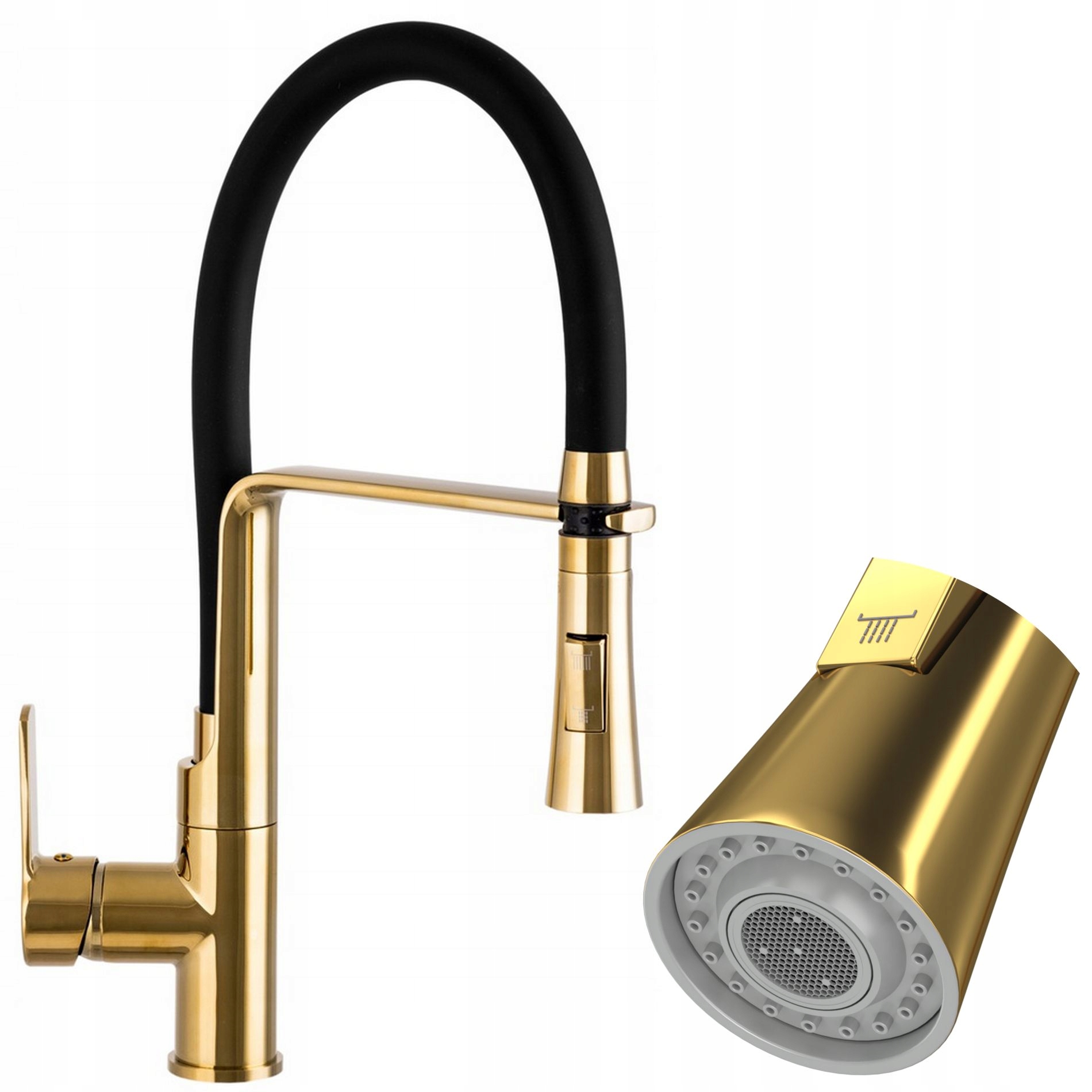 

Vegas Złota Bateria Kuchenna Z Wyciąganą Wylewką