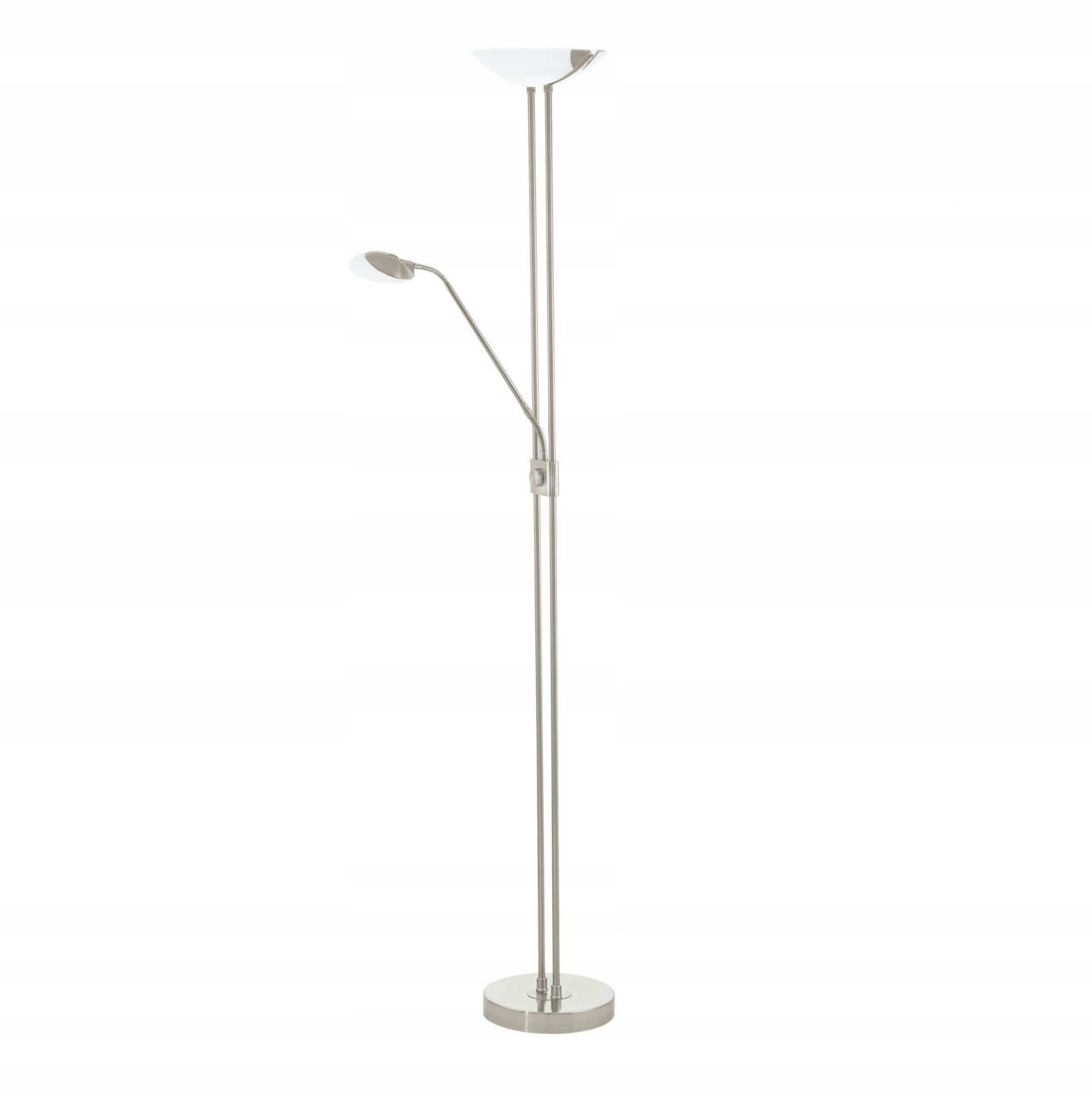 Stojacia Led lampa Eglo Baya Led matný nikel 25W 2440lm čítacie rameno