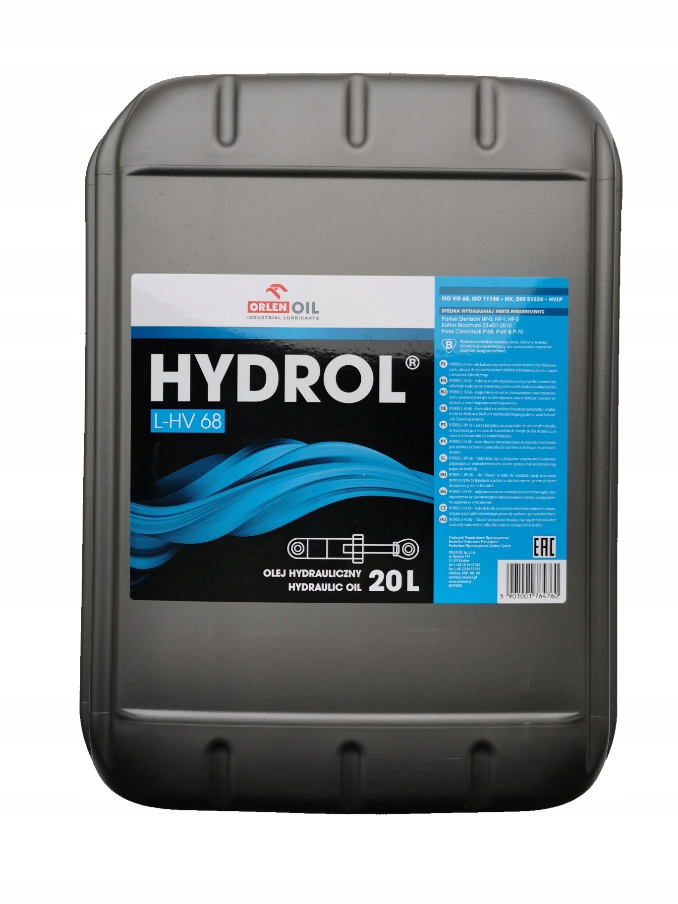 ORLEN OIL HYDROL L-HV 68 Olej Hydrauliczny 20L