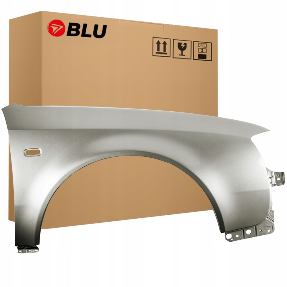 Blu Blatník Audi A6 C5 LY7Q pravý stříbrný 01-05 přední lift AtlasGrau