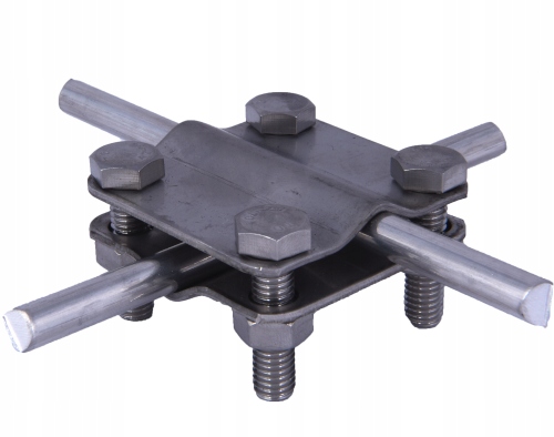 

Nierdzewne złącze krzyżowe 4-śrubowe odgromowe