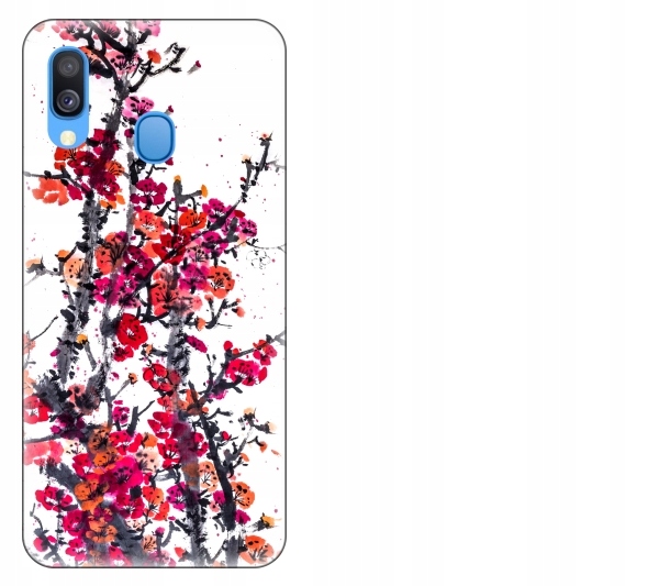 

Etui pokrowiec Samsung Galaxy A40 Kwiaty akwarela