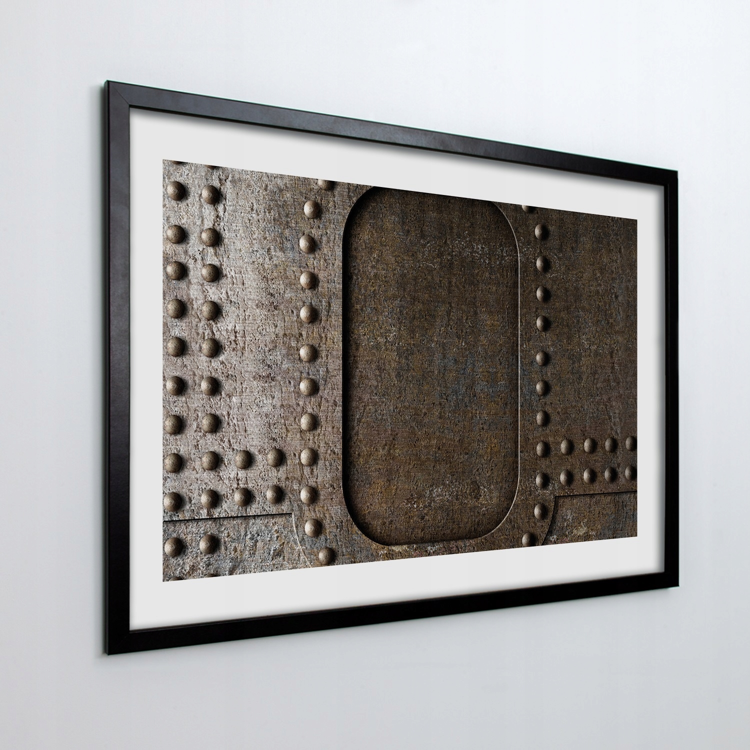 

Obraz w ramie na ścianę Wzór metal drzwi 70x50 cm