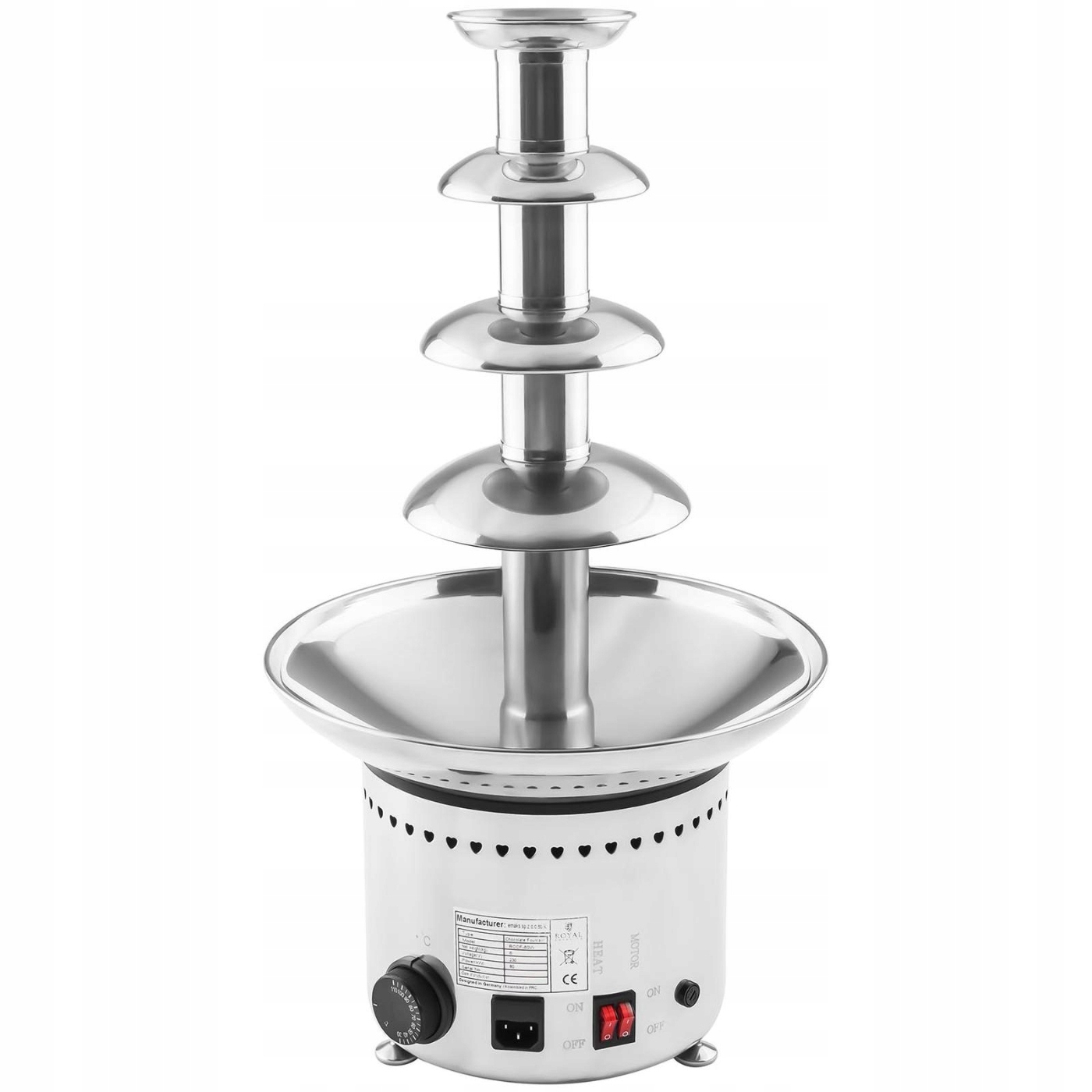 Fontanna czekoladowa ROYAL CATERING RCCF-230W Stan opakowania oryginalne