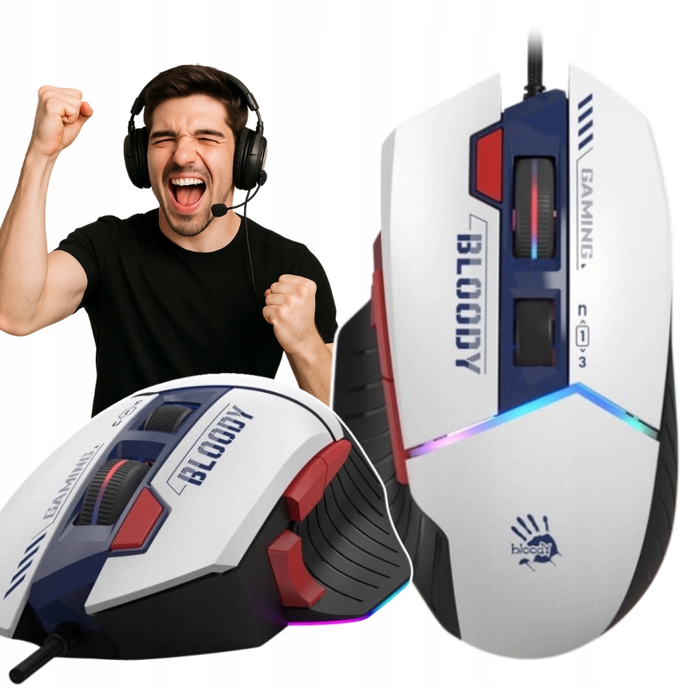 Přesná drátová Herní Myš Myš pro hráče Bloody