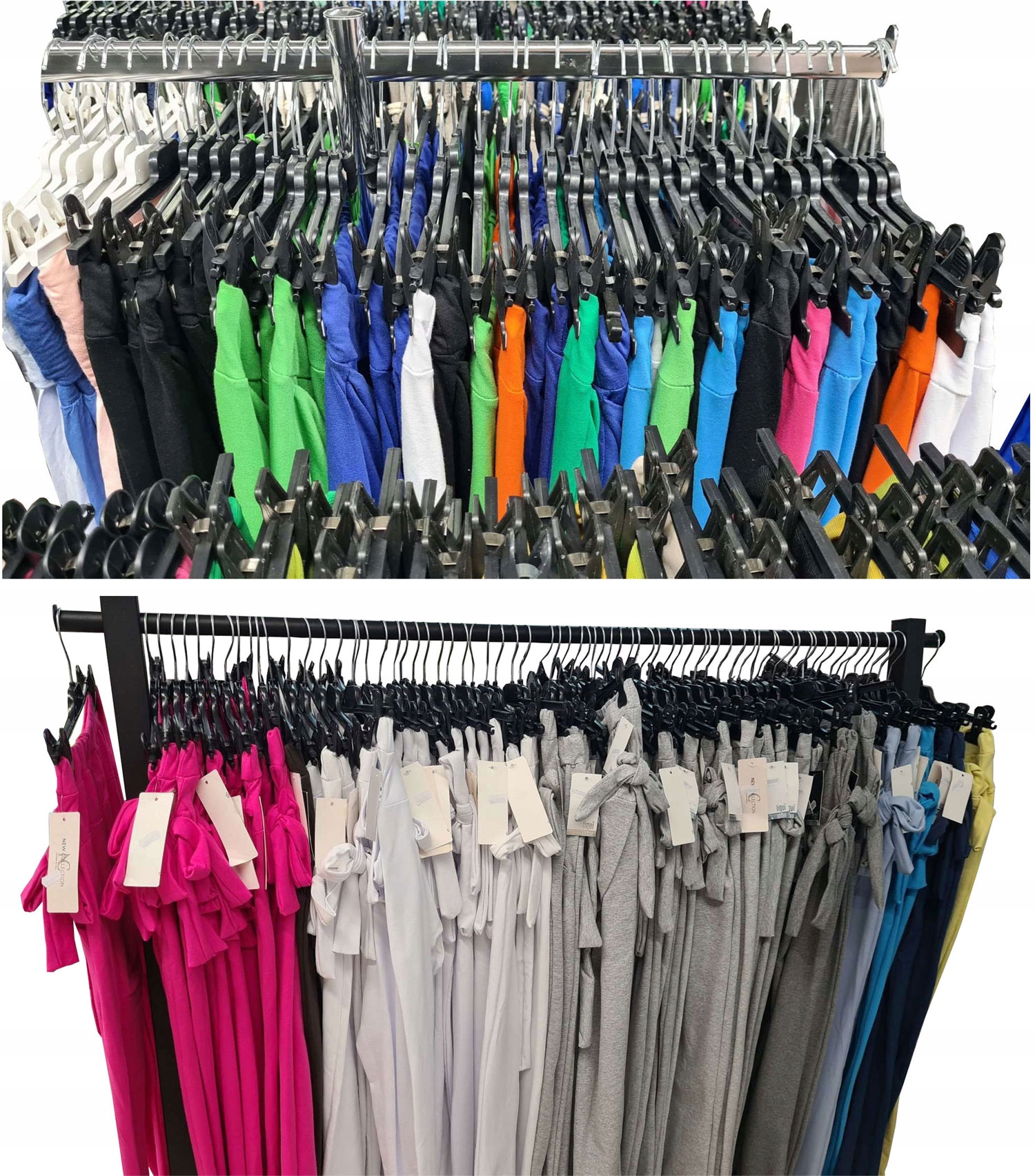 SPODNIE KOPERTOWE Z WIĄZANIEM ASYMETRYCZNE BAGGY L Wzór dominujący bez wzoru