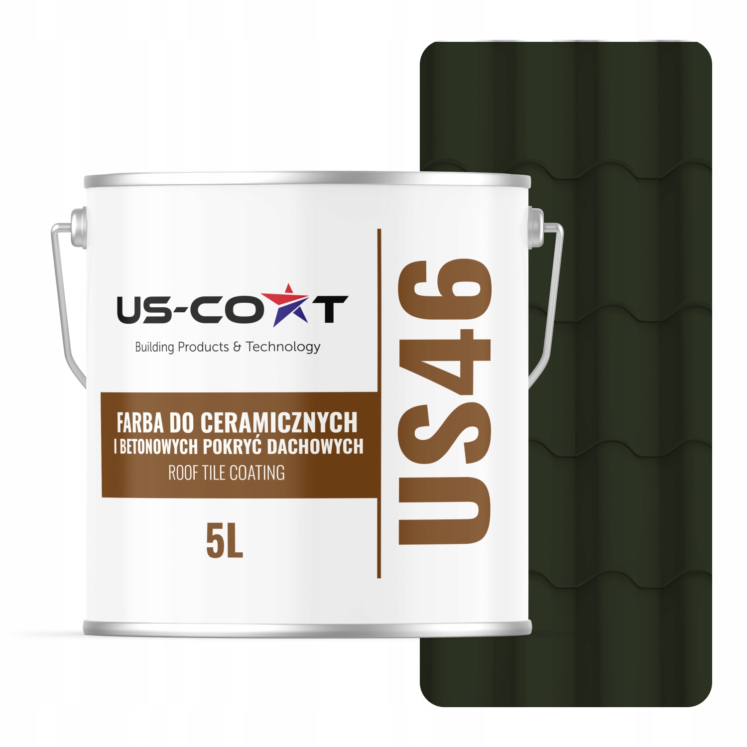 Povrchová Farba Na Strechu Keramická 5L Fľašová Zelená RAL6007 Lesk