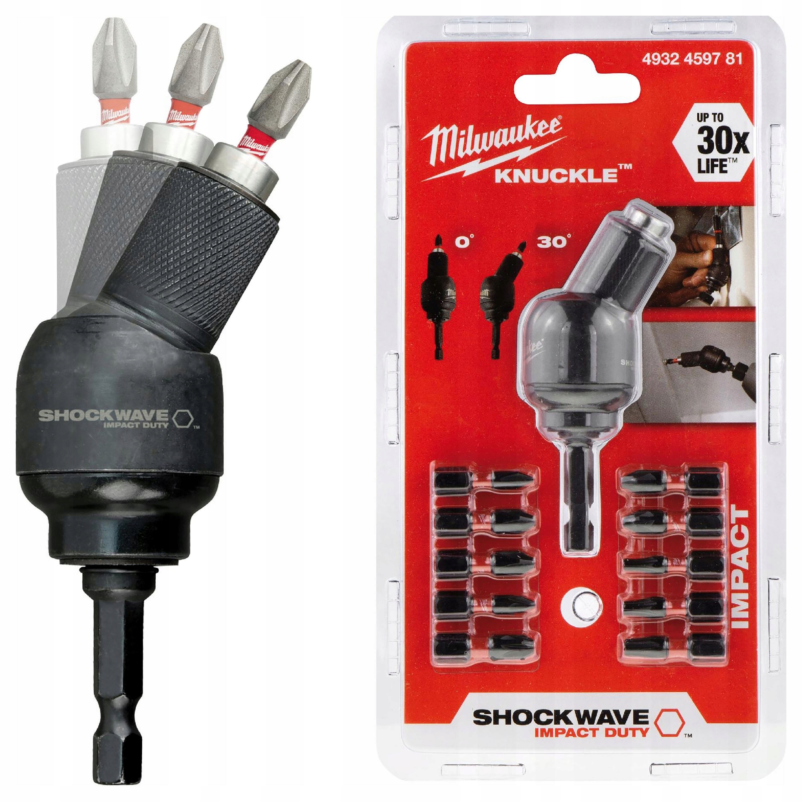 Úhlový adaptér pro úderové bity Knuckle Milwaukee bity