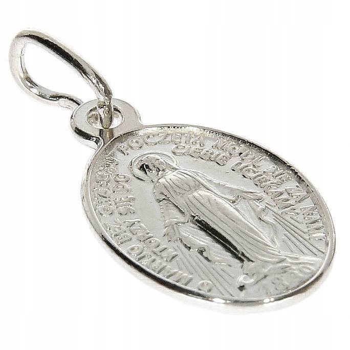 SREBRNY KOMPLET KOMUNIJNY ZESTAW CUDOWNY MEDALIK + ŁAŃCUSZEK 50 CM KOMUNIA Nazwa koloru producenta srebro