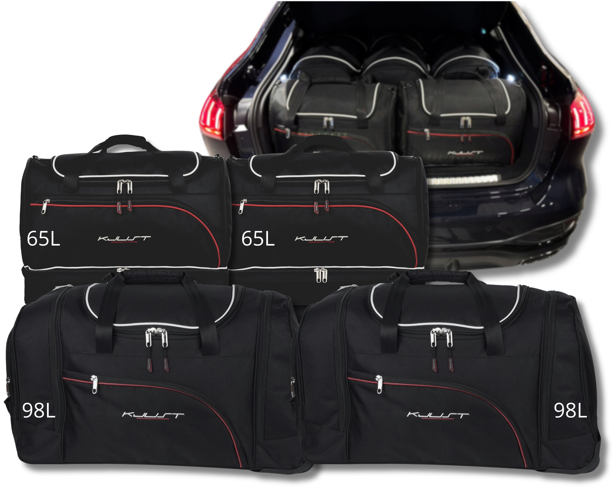 Komplet súprava tašiek Kjust do batožinového priestoru pre Audi A5 Limousine B10 Mhev 2024+