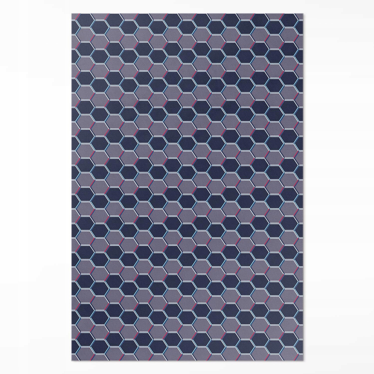 Dekorativní Koberec koberec Vnitřní Hexagony 3D jemná mozaika 60x90 cm