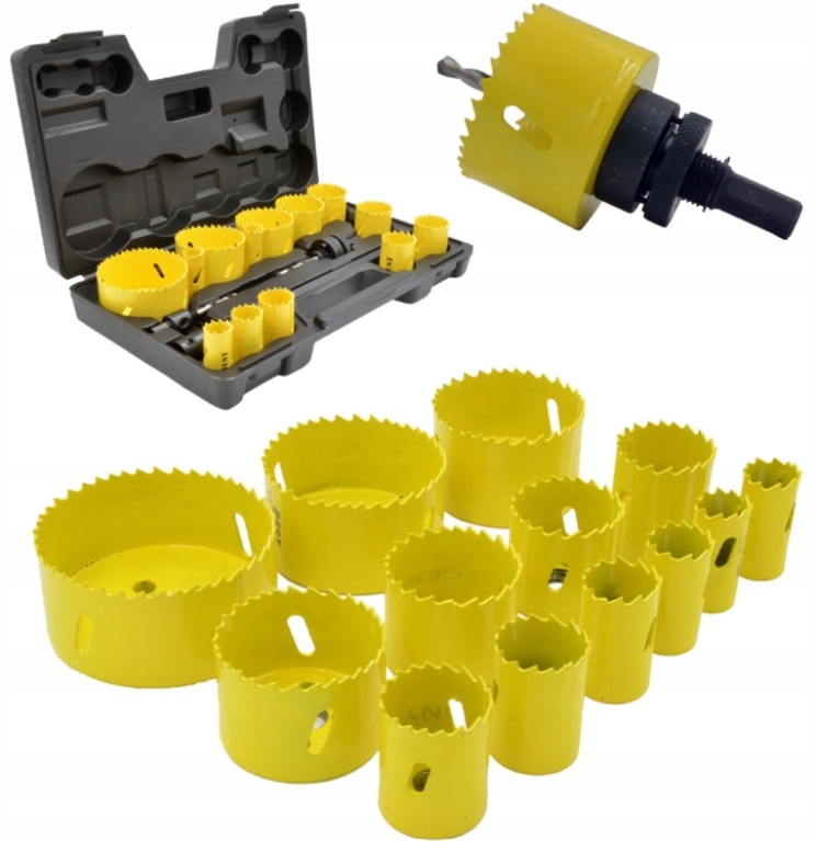 Otwornice Do Metalu I Drewna Bi-metal Zestaw 17 El Otwornica