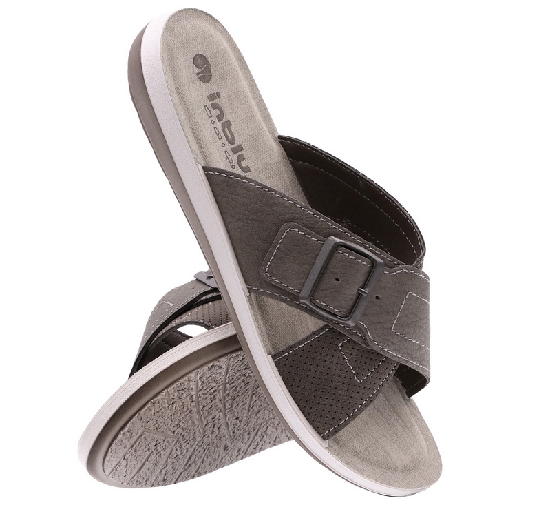 Klapki męskie profilaktyczne Inblu 43 Szare IN-DA-24