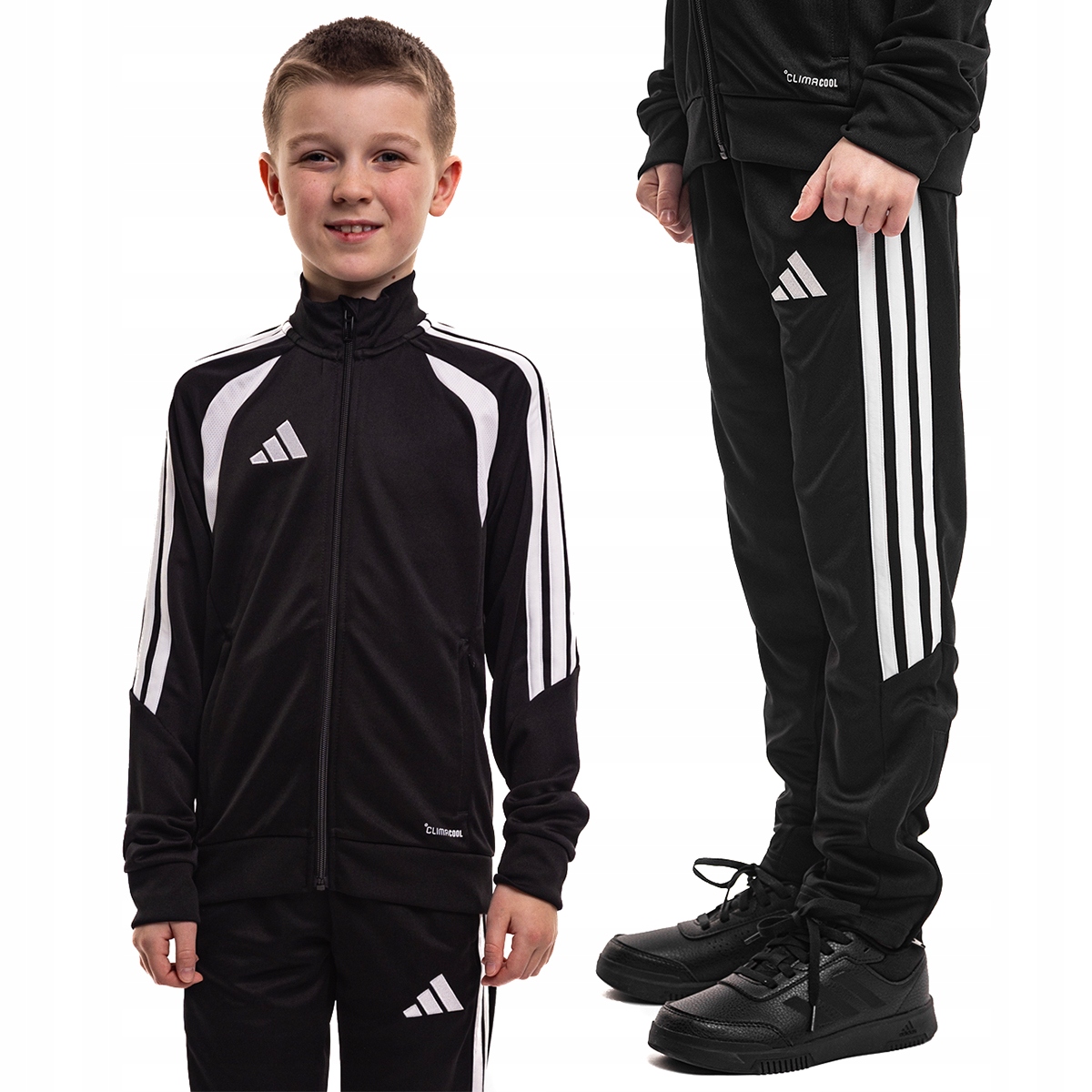 Dres Dziecięcy adidas Tiro 26 Komplet Zestaw Bluza Spodnie Czarny roz. 152