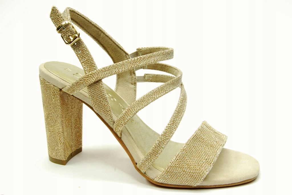 Marco Tozzi 28391 elegantní sandálky Zlaté na podpatku 40
