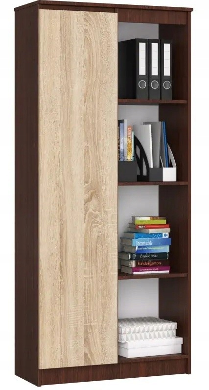 Kancelářský regál R80 Clp wenge-sonoma na knihy Akd