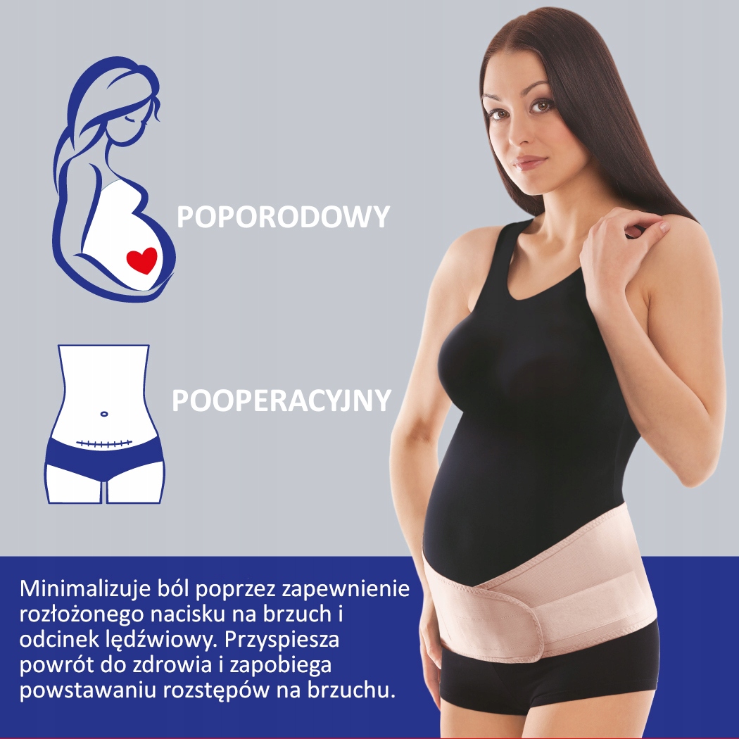 PAS CIĄŻOWY PODTRZYMUJĄCY + POPORODOWY Po CC S Model 113