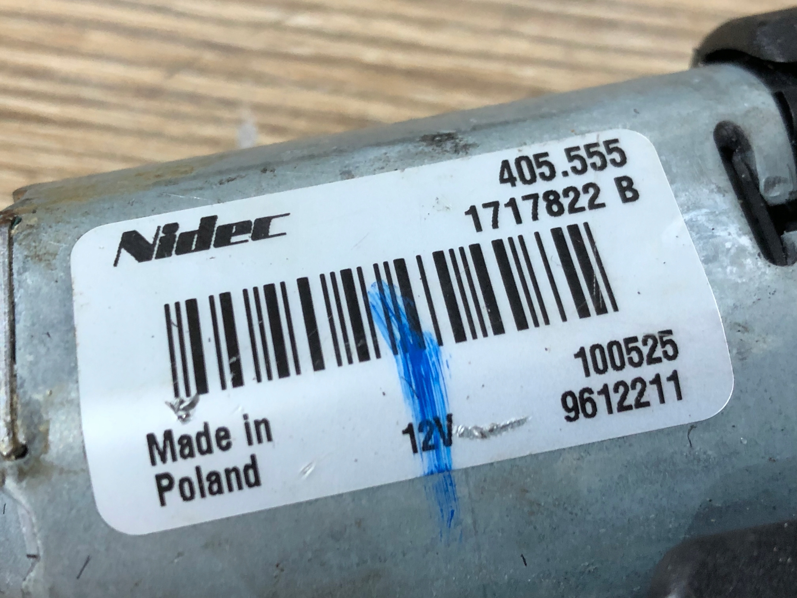 405 555 1717822B NIDEC SILNIK SZYBERDACHU C KL 204 Part manufacturer Other
