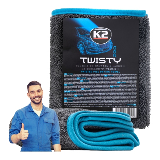 K2 Twisty Pro Ręcznik do Osuszania Auta Lakieru 40x60 600GSM