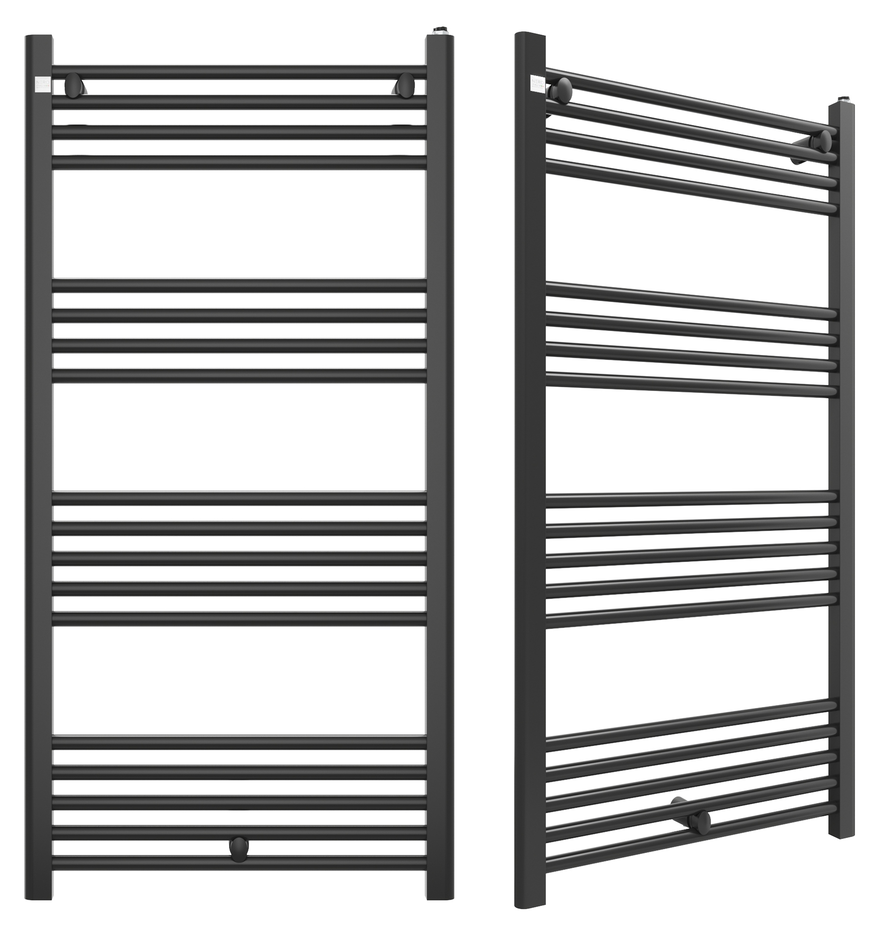 Kúpeľňový Kaloryfer 60/120 cm Čierny Rebríkový Ohrievač Moderné Puerto