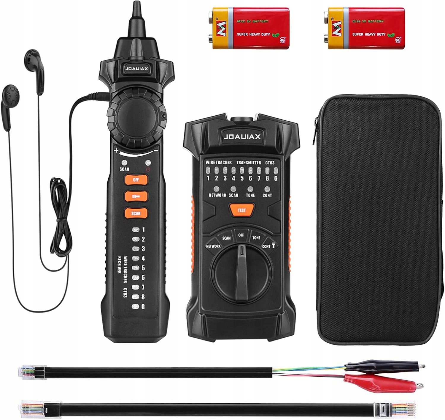 JOAUIAX Wielofunkcyjny Tester Kabli Sieciowych RJ11 RJ45