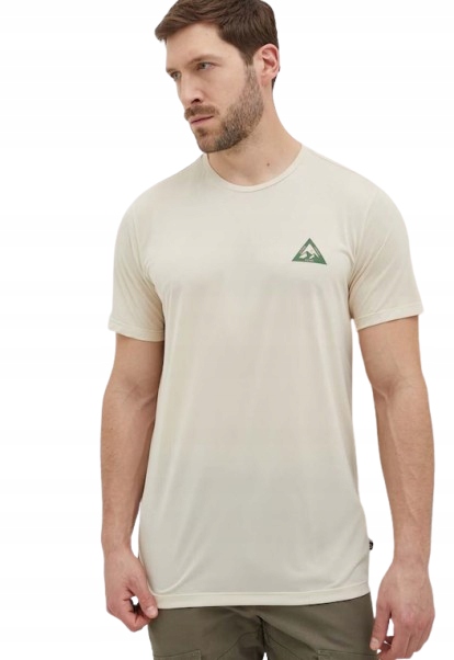 Béžové Pánské Sportovní Tričko S Potiskem Loga M I3A