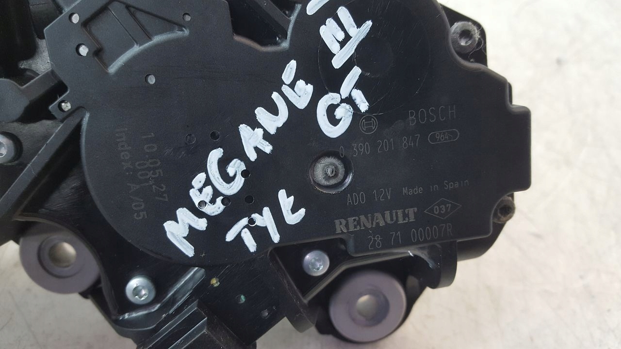 motor ablaktörlők far hátsó Renault Megane III