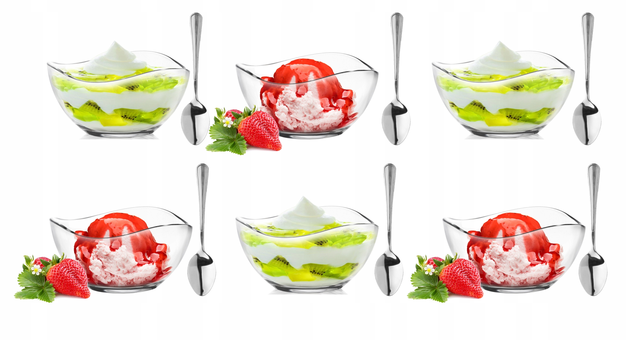 

Komplet Salaterki na desery Łyżeczki