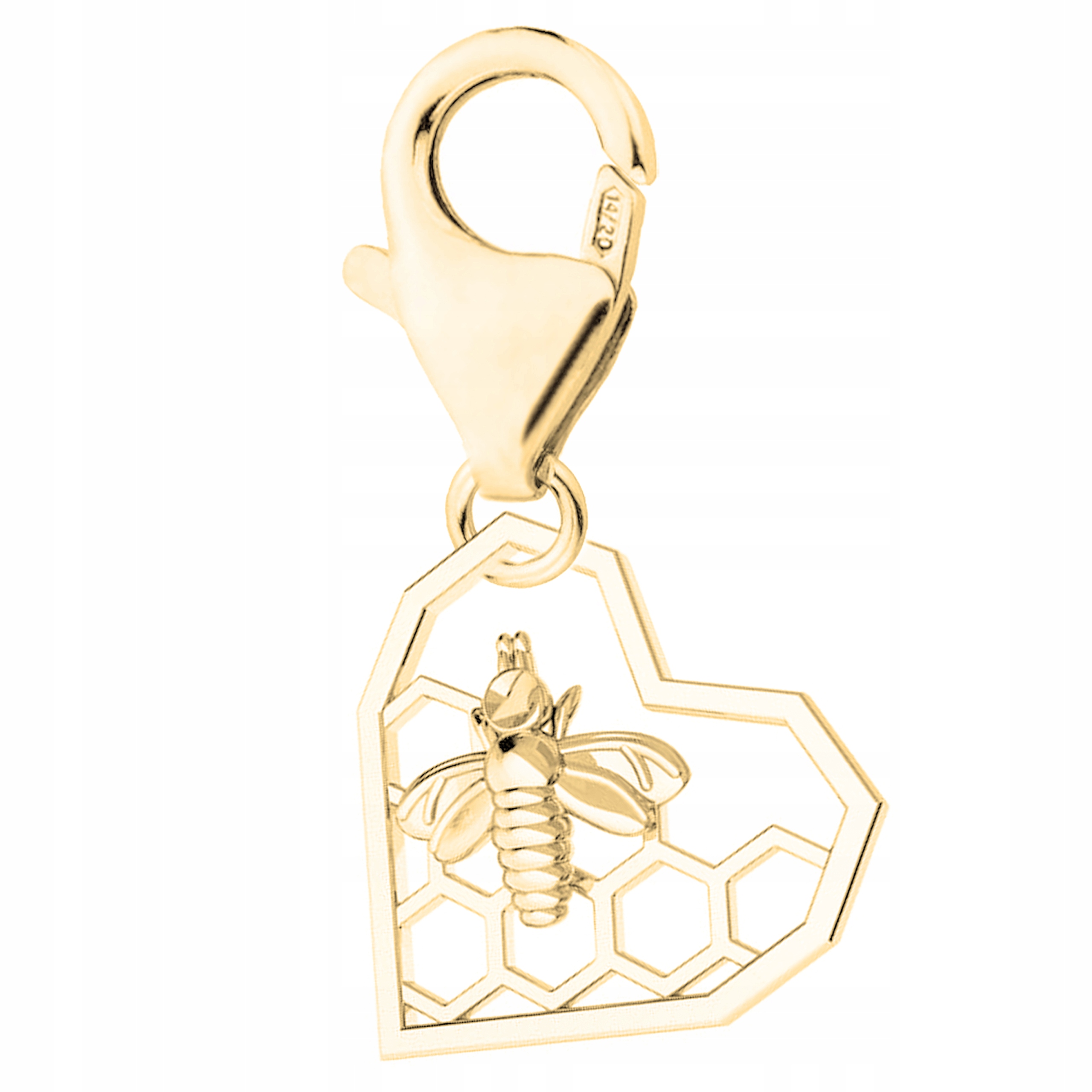 

Zawieszka złota wisząca Serce pszczoła 925