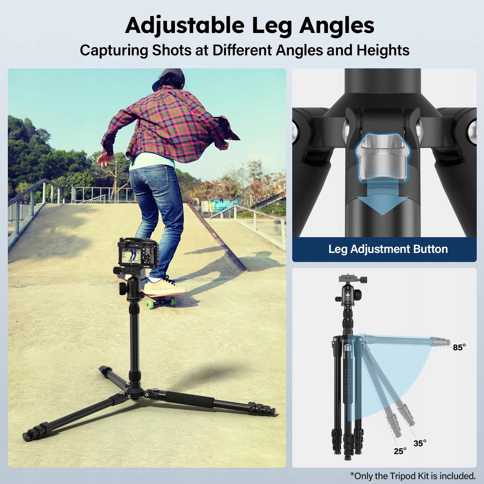 SIRUI APT02 2-in-1 Tripod Monopod 200cm 360° Head 10kg DSLR Smartphones — miniatura 7