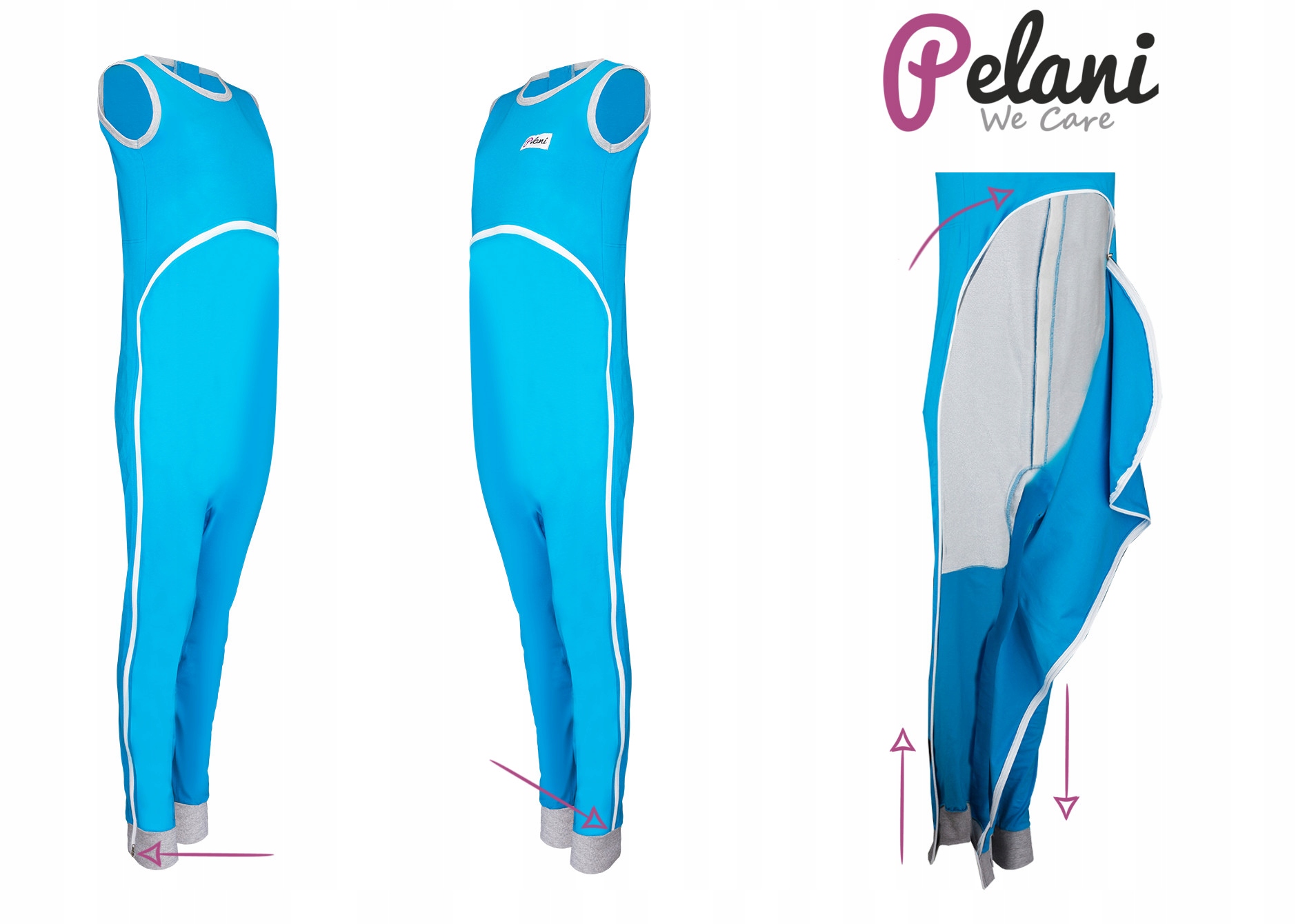 BODY ŚPIOCHY PAJAC DOROSŁYCH ŁATWA ZMIANA PIELUCHY Marka Pelani