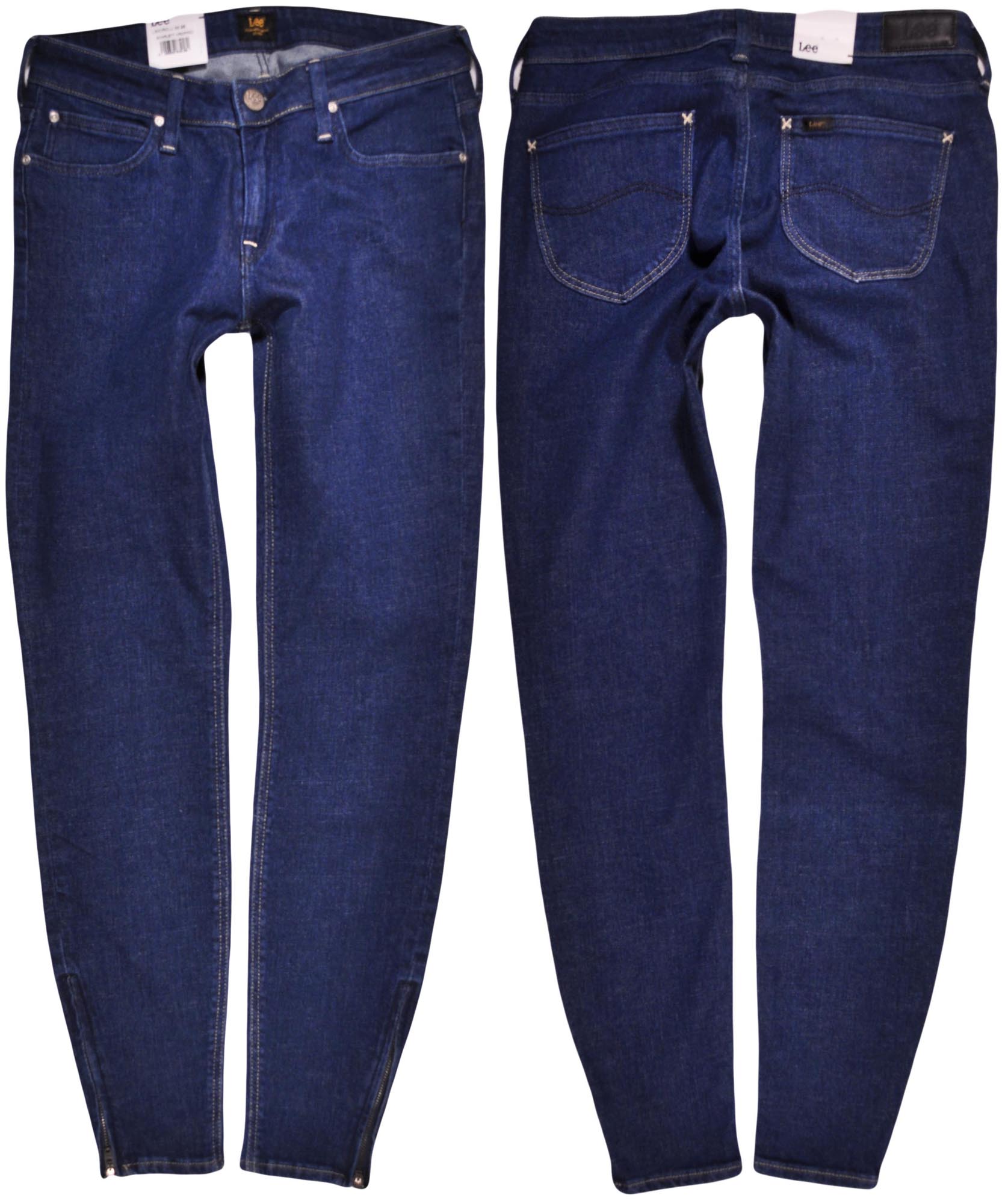 Lee kalhoty Regular skinny Blue jeans Scarlett Cropped W27 L35