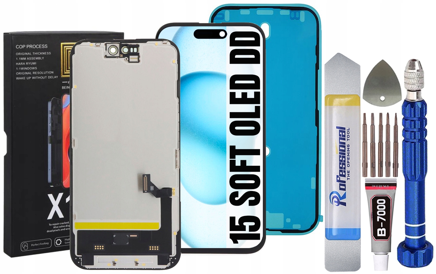 Displej Pro Iphone 15 Soft Oled DD IC Displej Těsnění