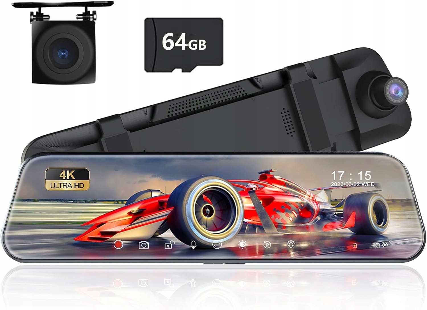 KAMERA DO SAMOCHODU REJESTRATOR JAZDY W LUSTERKU