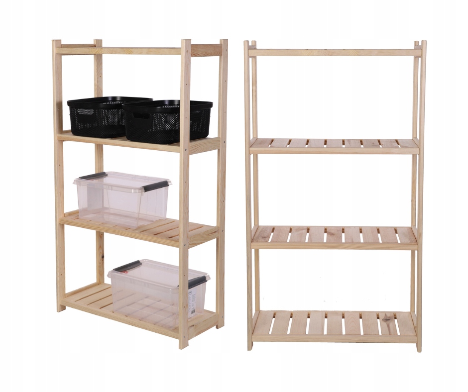 

Regał drewniany do spiżarni Lsr 4 półki Nat