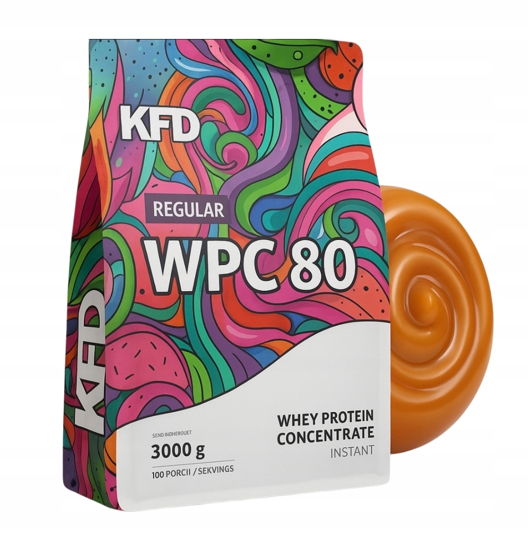 Protein syrovátkový koncentrát Wpc Kfd 3000 g Karamelovo-mléčný