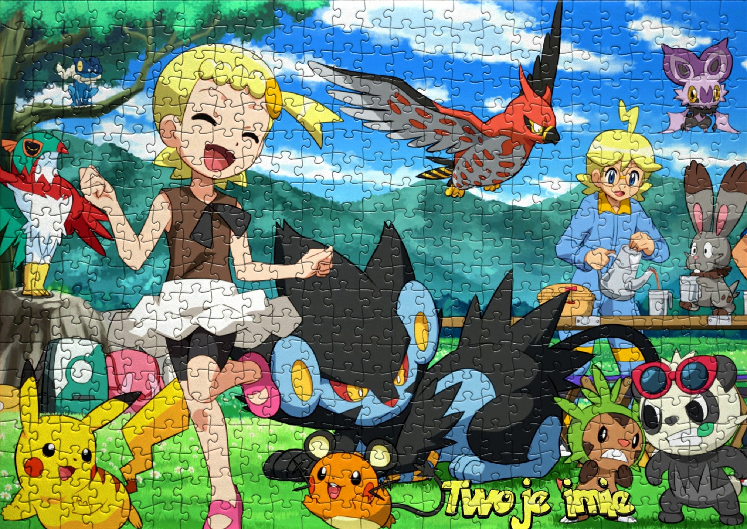 Puzzle+ imię Pokemon Detektyw Pikachu A3 252 el - RÓŻNE WZORY