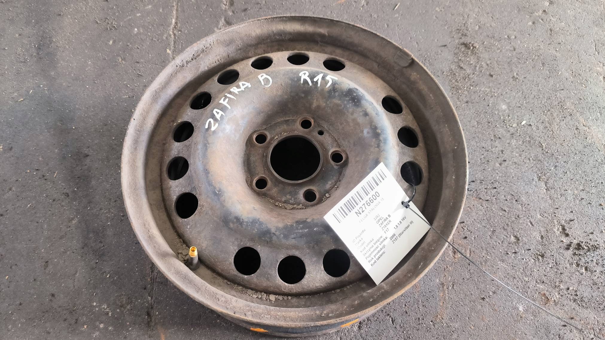 disk STALOWA 15'' 5X110 OPEL ZAFIRA B