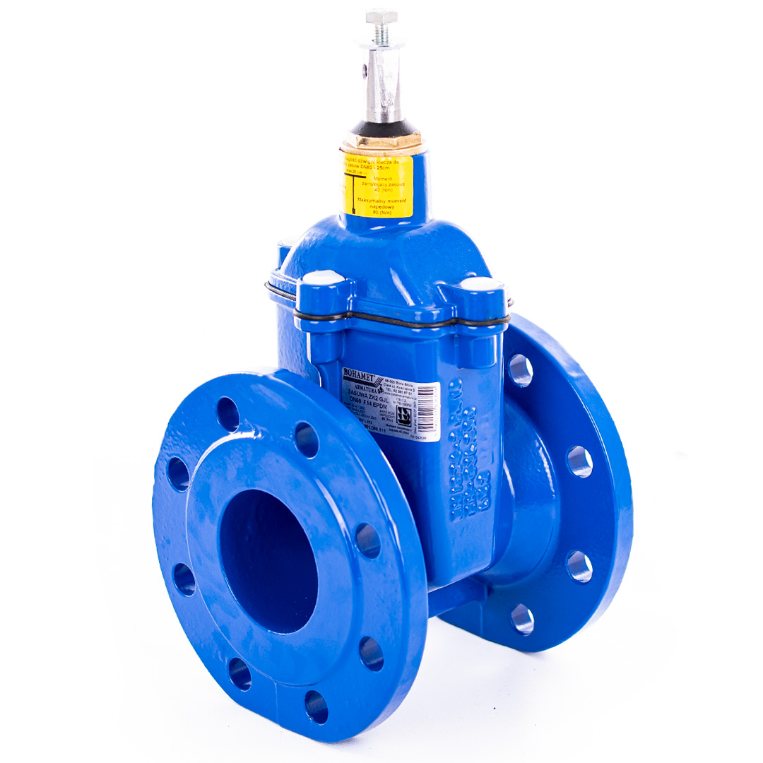 prírubová závora DN80 liatinová krátka na vodu