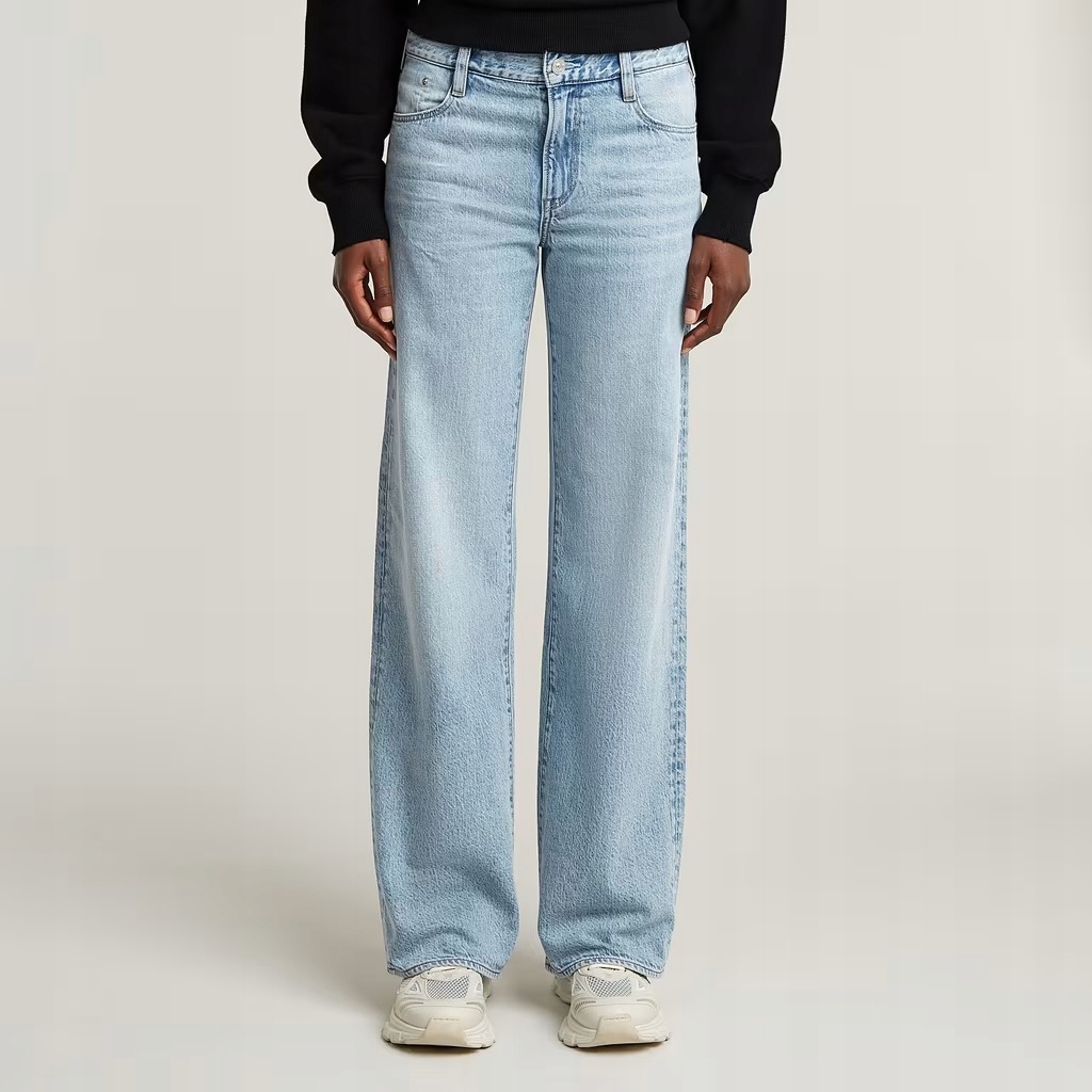 G-star Raw Modré Džíny Mom Jeans S Oděrkami 34/32 7BA