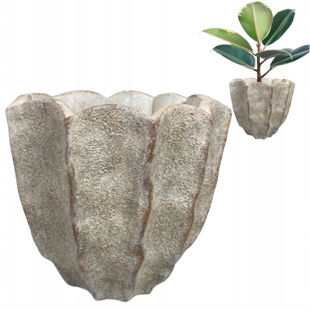 Květináč Betonový 20 cm velký obal květináč vřesy bonsai parapet