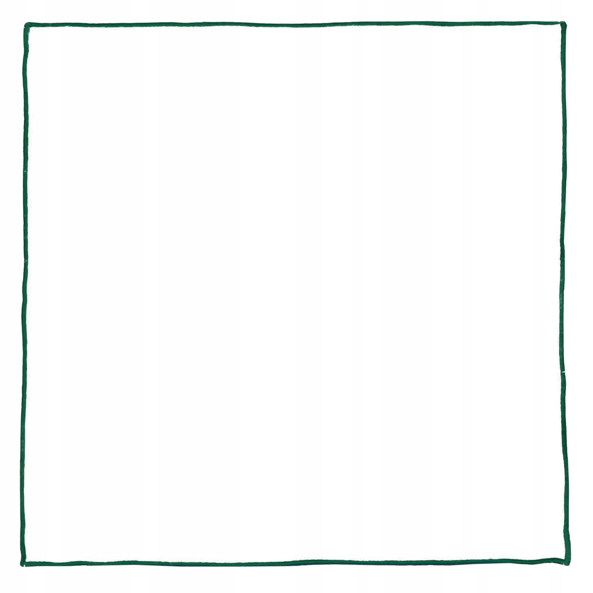 

Biała poszetka z zielonym obszyciem E136