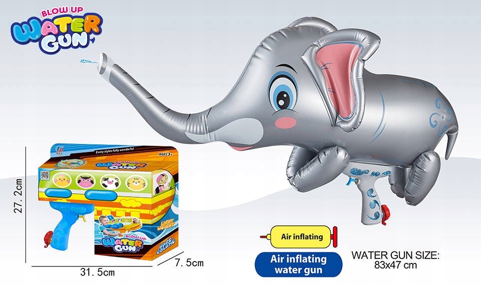 DMUCHANY PISTOLET NA WODĘ OGROMNY 83 cm SIKAWKA Marka Madej