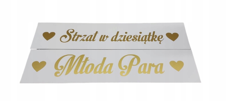 

Tablice auta Młoda Para Strzał w dziesiątke złote