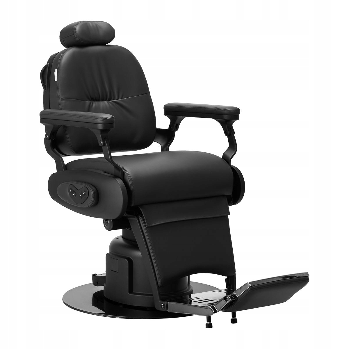 Barberské Křeslo Kadeřnické Elektrické S Regulací Gabbiano Duke Černý Salon
