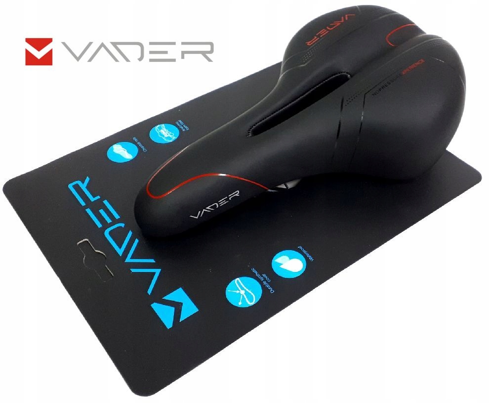 Siodło rowerowe MTB XC VADER Super Soft do górala Szerokość 160 mm