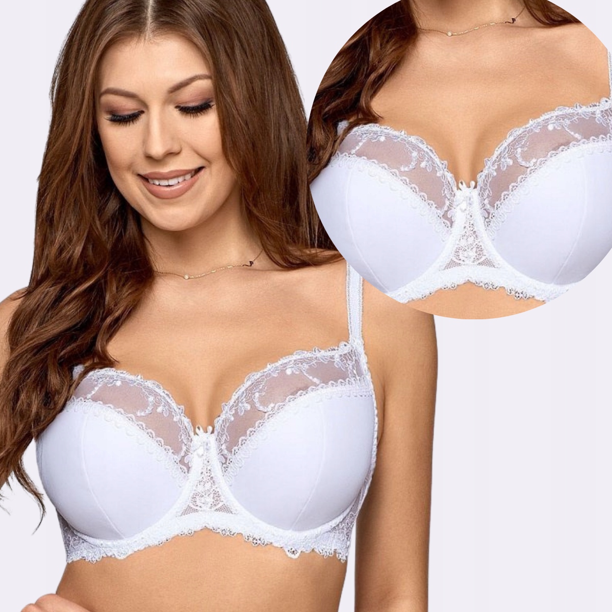 Biustonosz AVA 1030 biały semi-soft